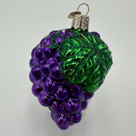 3 Mercury Glass Grape Christmas Ornaments / 2 Old World Christmas & 1 Inge-Glas - Picture 6 of 15